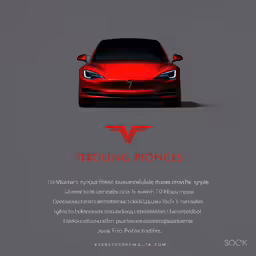 an advertisement of a red car for a company
