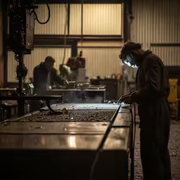 a man standing in front of a machine