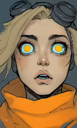 an image of a woman with blue eyes
