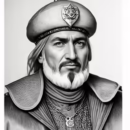 a man with a beard and long white hair