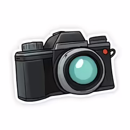 an old photo camera sticker