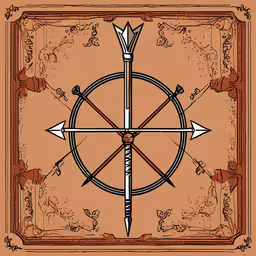 an artistic compass is set in an old frame,a compass drawing on paper with decorative ornaments