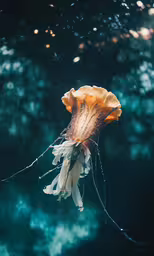 a jellyfish swimming in a body of water
