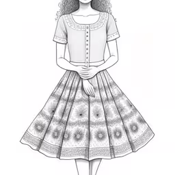 a girl in a dress on a white background,an image of a girl wearing a dress