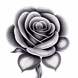 a black and white drawing of a rose,a rose in black and white ink