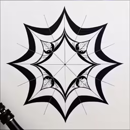 a design that is on the wall in the shape of a star