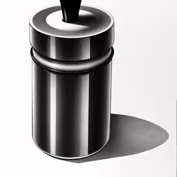 a 3d model of a small grey round object