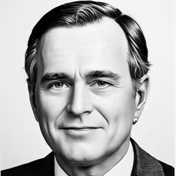 a portrait of the president of the united states, george w bush