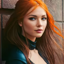 a pretty redhead haired girl with red hair