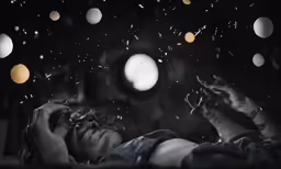 a woman lies down and spreads her hands over her eyes