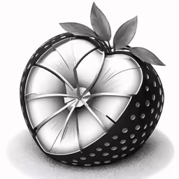 an apple in the shape of a sliced apple