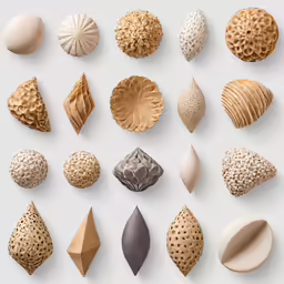 a bunch of different sea urchins and their sizes