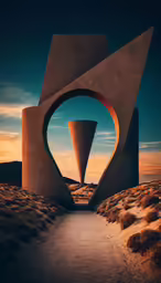 an open archway leading to the desert