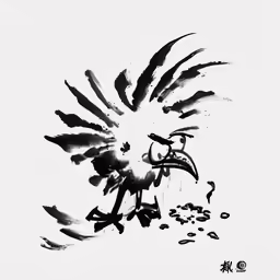 a drawing that has some ink on it