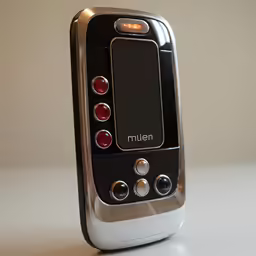 a closeup of a cell phone on the counter