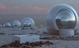 a group of strange looking objects on the ground