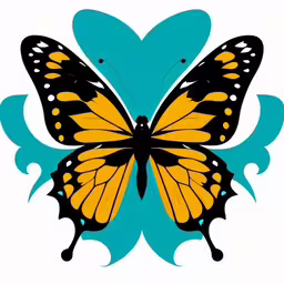 a beautiful butterfly with long wings is standing in the middle of a white and blue background,a close up of a butterfly with blue background