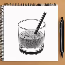 a pen and notebook that is on top of a paper