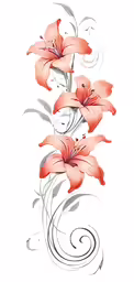 a bunch of flowers in the shape of swirls