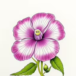 a pink flower sitting on top of a plant,the pink flower is surrounded by green leaves