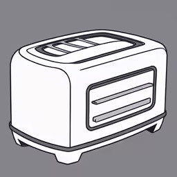 a white toaster sitting on top of a counter