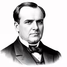 an older black and white photograph of a man in suit