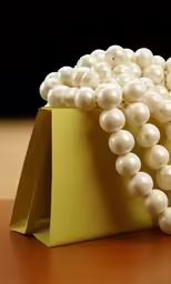 pearls are gathered into a small bag