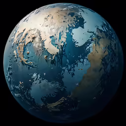 the earth is shown in a very dark place