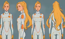 three different views of the same character