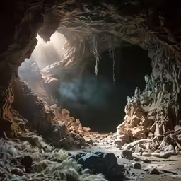 a large cave with very few rock formations