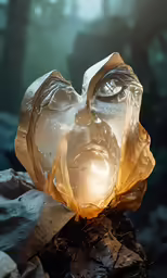 an image of a close up of a plastic face
