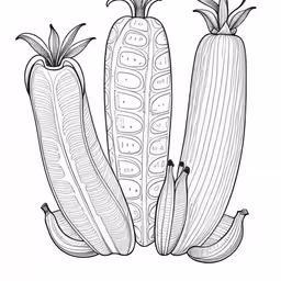 some plant parts and leaves with the top section closed to show them
