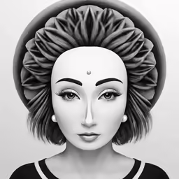 a woman with big eyelashes and a face mask