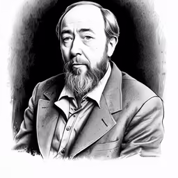 an illustration of a man with beard and suit