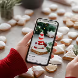 a person holding a cell phone taking a picture