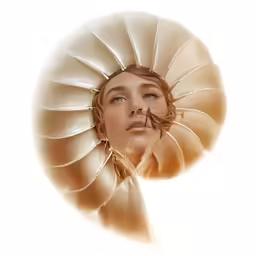 the girl is seen from below while posing