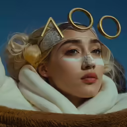 a woman is shown with makeup on top of her face