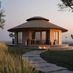 the house is made up of some rocks