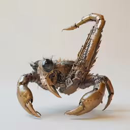 a mechanical bug with metal spikes and an insect like body