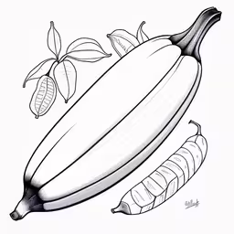 a pencil drawing of some plant life,a drawing of an eggplant plant with leaves