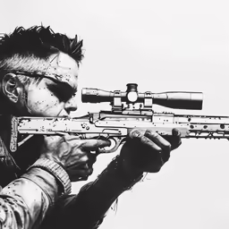 an image of a man holding a rifle