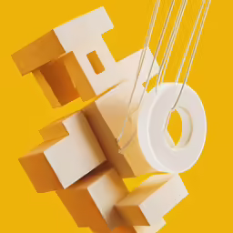 a 3d printed object is suspended onto a yellow surface