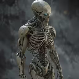 an image of a skeleton looking for something