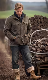 a man in the image of a farmer