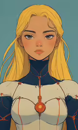 the princess with blond hair and blue eyes