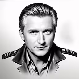 a man wearing a uniform while looking at the camera