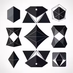 some random black and white geometric shapes