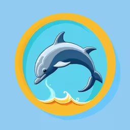 a dolphin jumping up out of the water in a circle,the dolphins is jumping out of the water