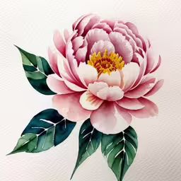 an image of watercolor painting on paper with flowers,this painting depicts the top section of a flower