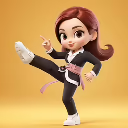 an animated character dressed as a woman